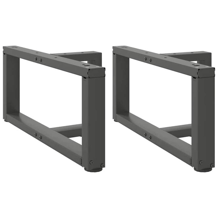 sofabordben T-formet 2 stk 70x25x(30-31) cm stål antracitgrå