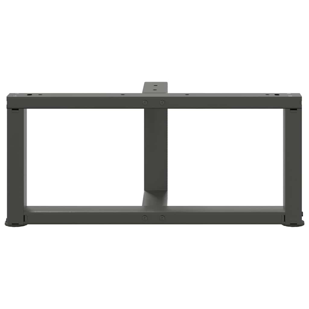 sofabordben T-formet 2 stk 70x25x(30-31) cm stål antracitgrå