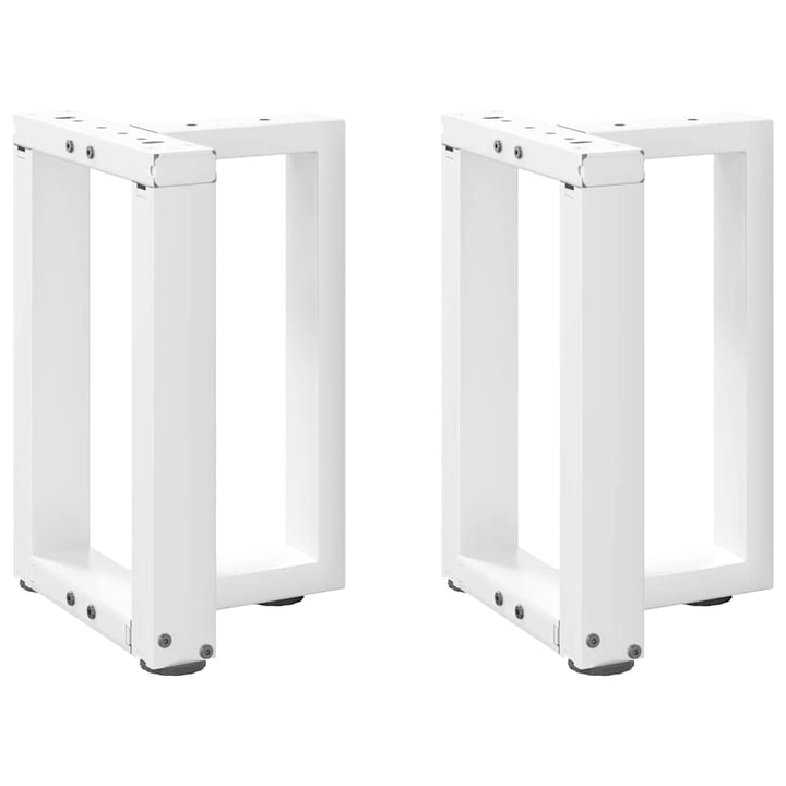 sofabordben T-formet 2 stk 28x25x(42-43) cm stål hvid