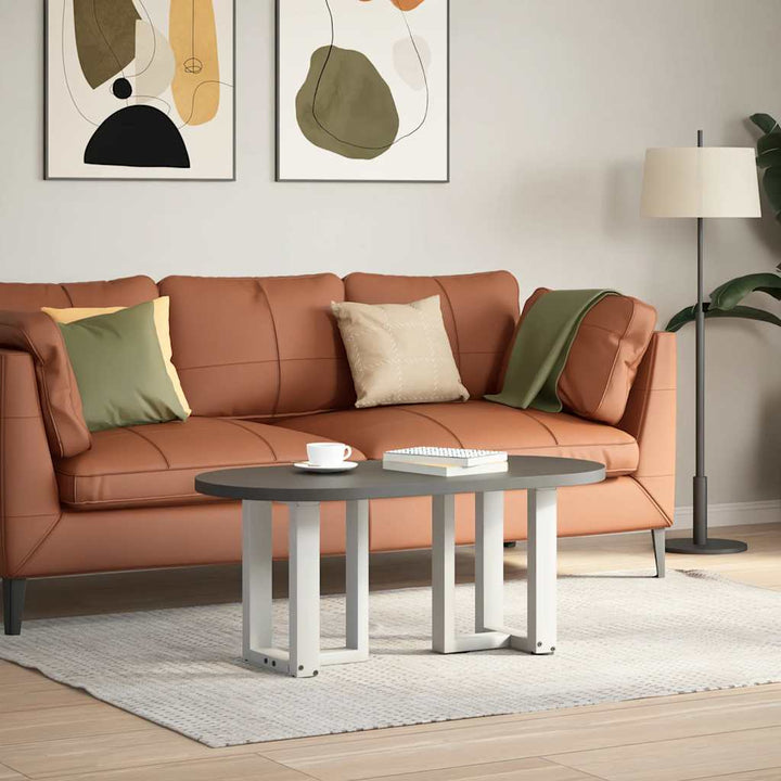 sofabordben T-formet 2 stk 28x25x(42-43) cm stål hvid