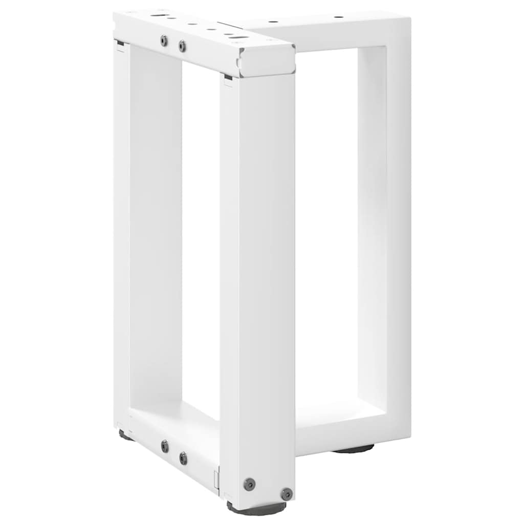 sofabordben T-formet 2 stk 28x25x(42-43) cm stål hvid