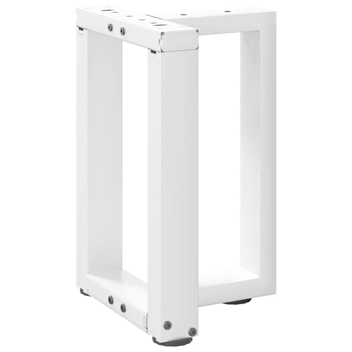 sofabordben T-formet 2 stk 28x25x(42-43) cm stål hvid