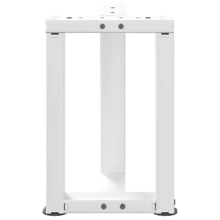 sofabordben T-formet 2 stk 28x25x(42-43) cm stål hvid