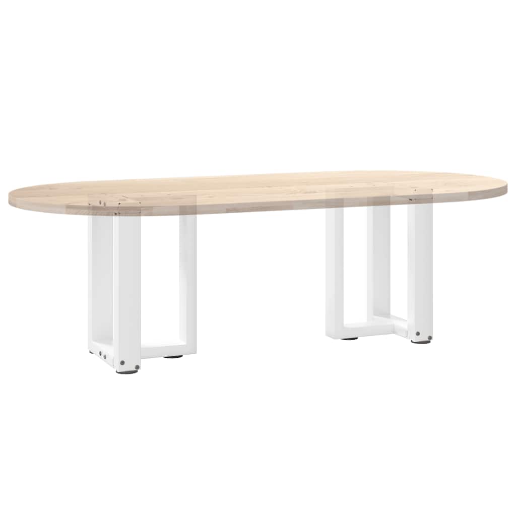 sofabordben T-formet 2 stk 28x25x(42-43) cm stål hvid