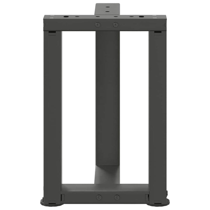 sofabordben T-formet 2 stk 28x25x(42-43) cm stål antracitgrå