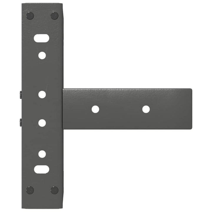 sofabordben T-formet 2 stk 28x25x(42-43) cm stål antracitgrå
