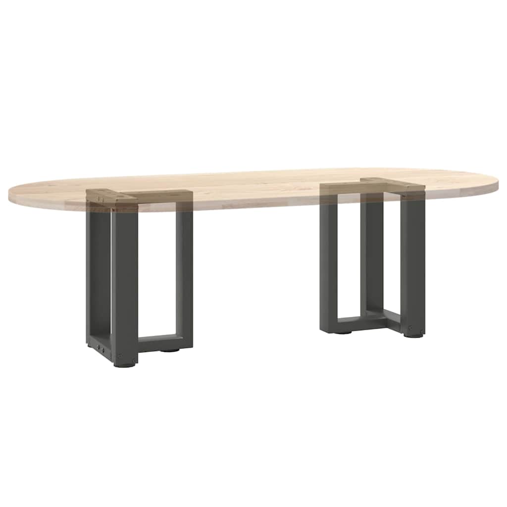 sofabordben T-formet 2 stk 28x25x(42-43) cm stål antracitgrå