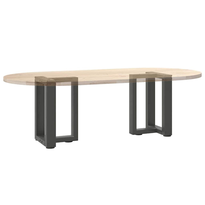 sofabordben T-formet 2 stk 28x25x(42-43) cm stål antracitgrå