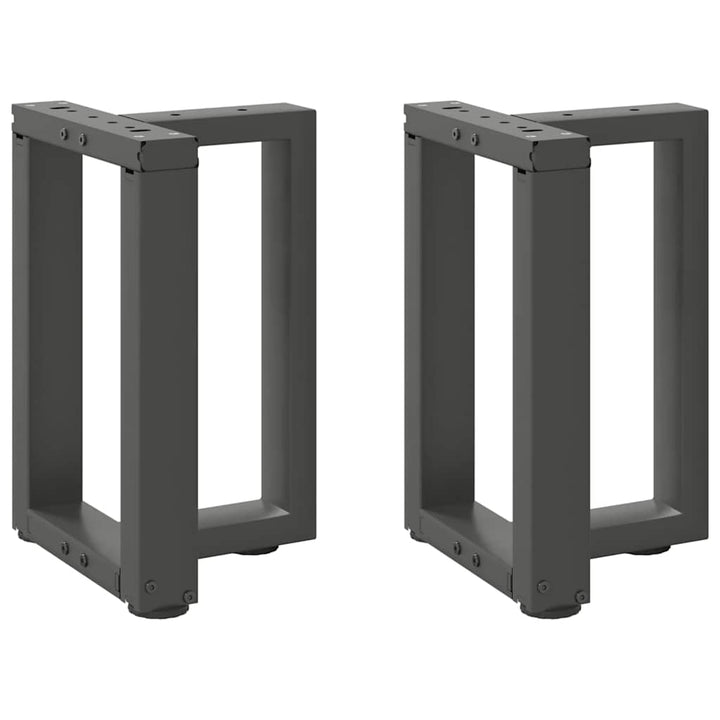 sofabordben T-formet 2 stk 38x25x(42-43) cm stål antracitgrå