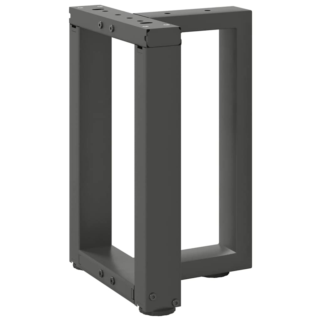 sofabordben T-formet 2 stk 38x25x(42-43) cm stål antracitgrå