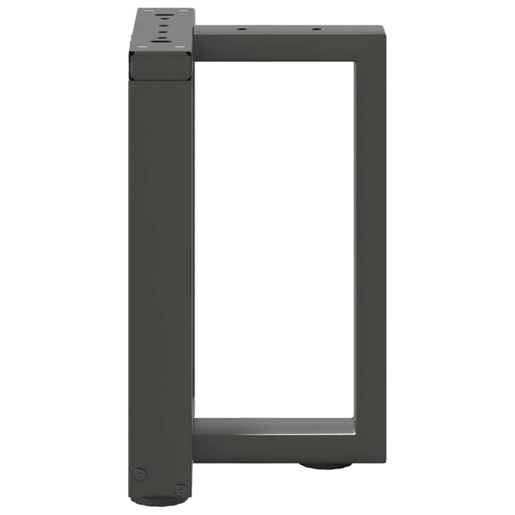 sofabordben T-formet 2 stk 38x25x(42-43) cm stål antracitgrå