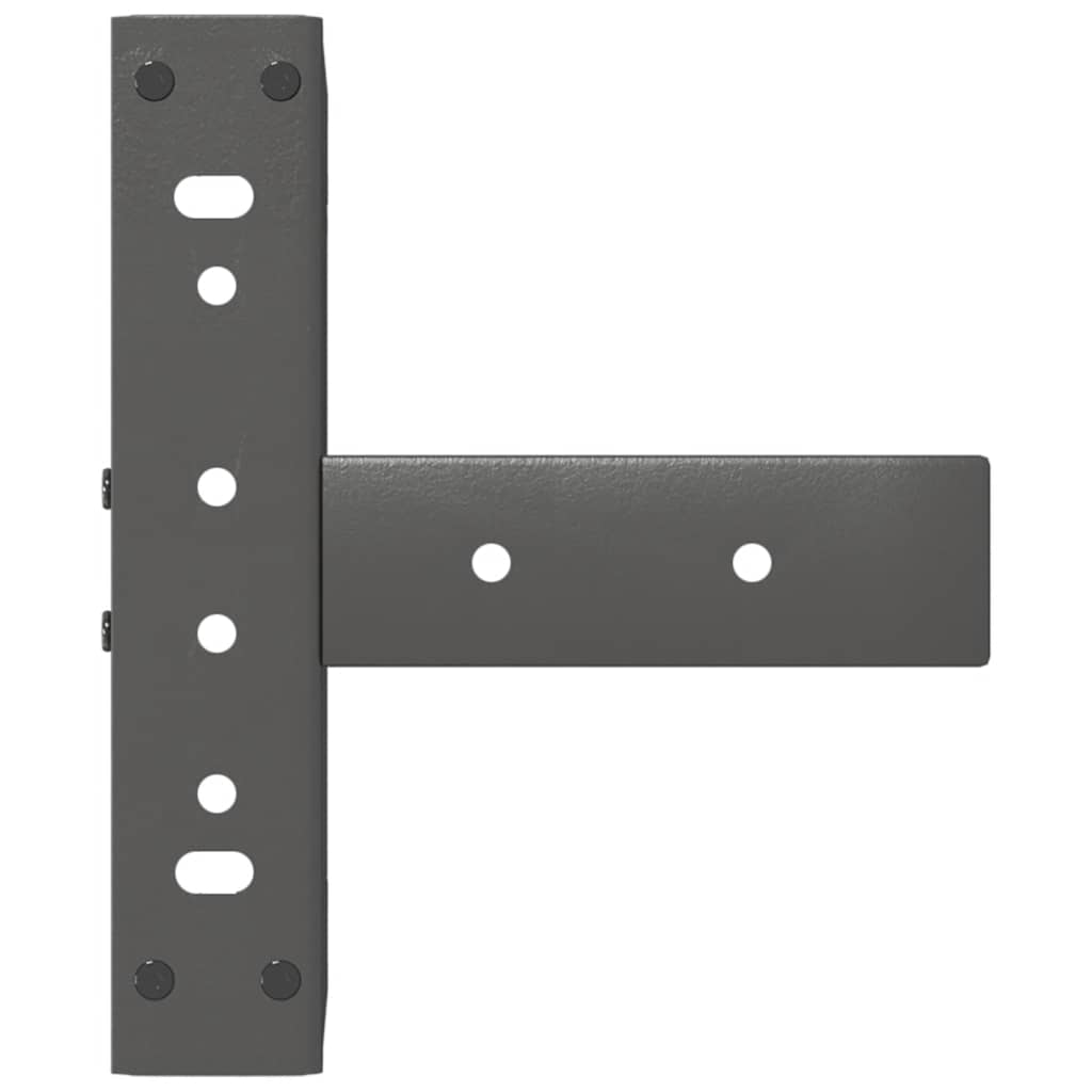 sofabordben T-formet 2 stk 38x25x(42-43) cm stål antracitgrå