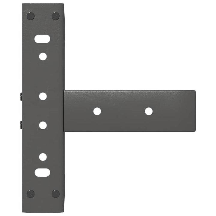 sofabordben T-formet 2 stk 38x25x(42-43) cm stål antracitgrå
