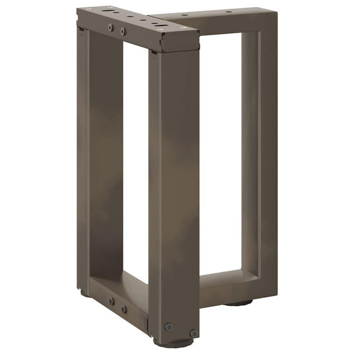 sofabordben T-formet 2 stk. naturstål 38x25x(42-43) cm stål