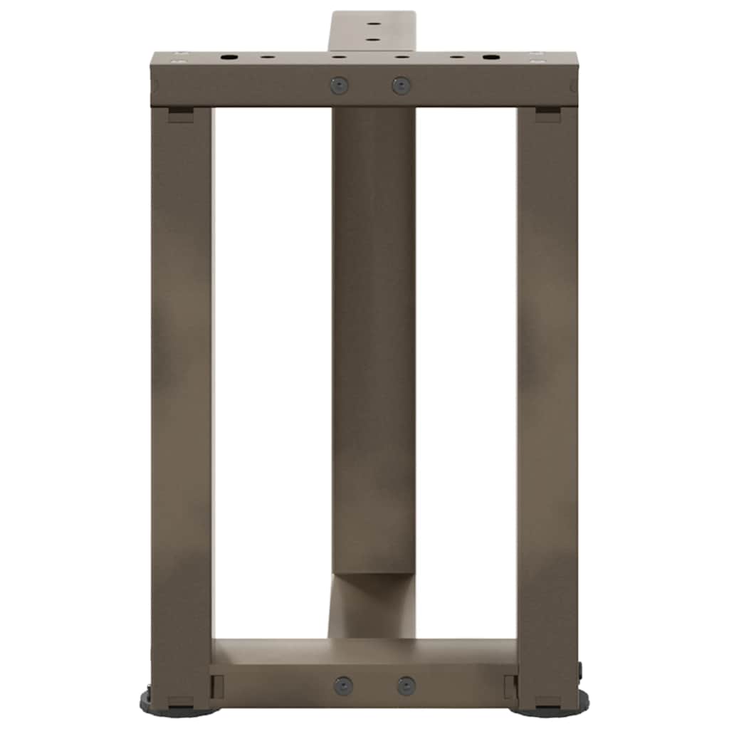 sofabordben T-formet 2 stk. naturstål 38x25x(42-43) cm stål