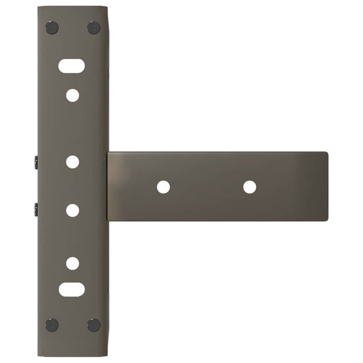 sofabordben T-formet 2 stk. naturstål 38x25x(42-43) cm stål