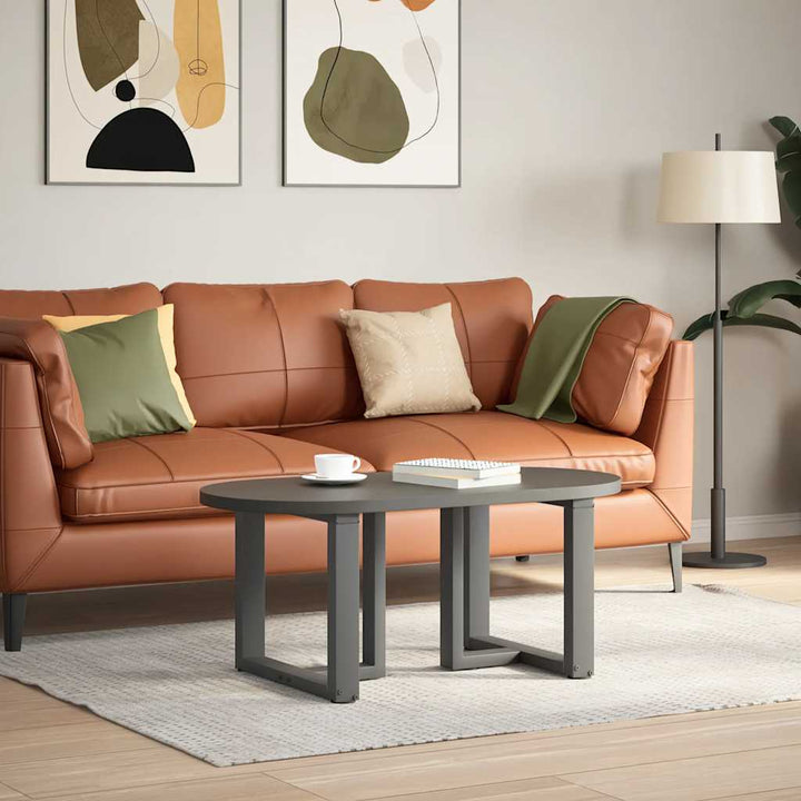 sofabordben T-formet 2 stk 50x25x(42-43) cm stål antracitgrå