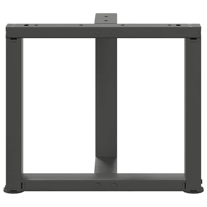 sofabordben T-formet 2 stk 50x25x(42-43) cm stål antracitgrå