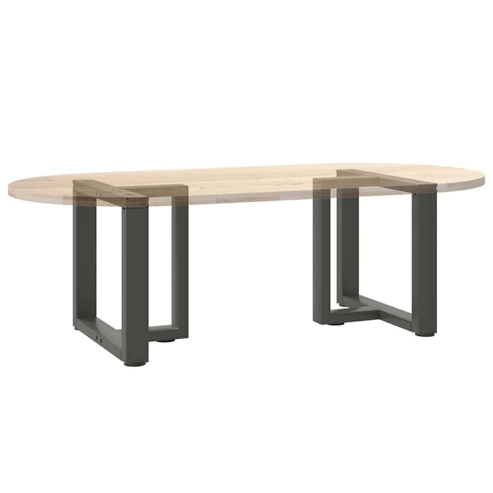 sofabordben T-formet 2 stk 50x25x(42-43) cm stål antracitgrå