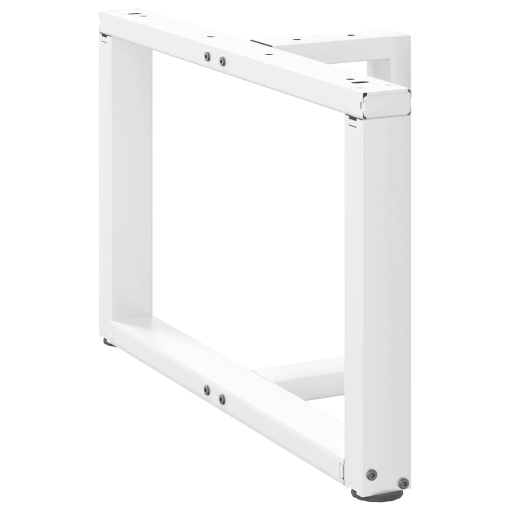 sofabordben T-formet 2 stk 60x25x(42-43) cm stål hvid