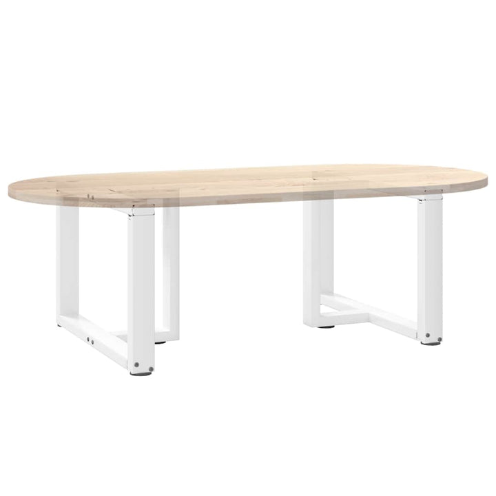 sofabordben T-formet 2 stk 60x25x(42-43) cm stål hvid