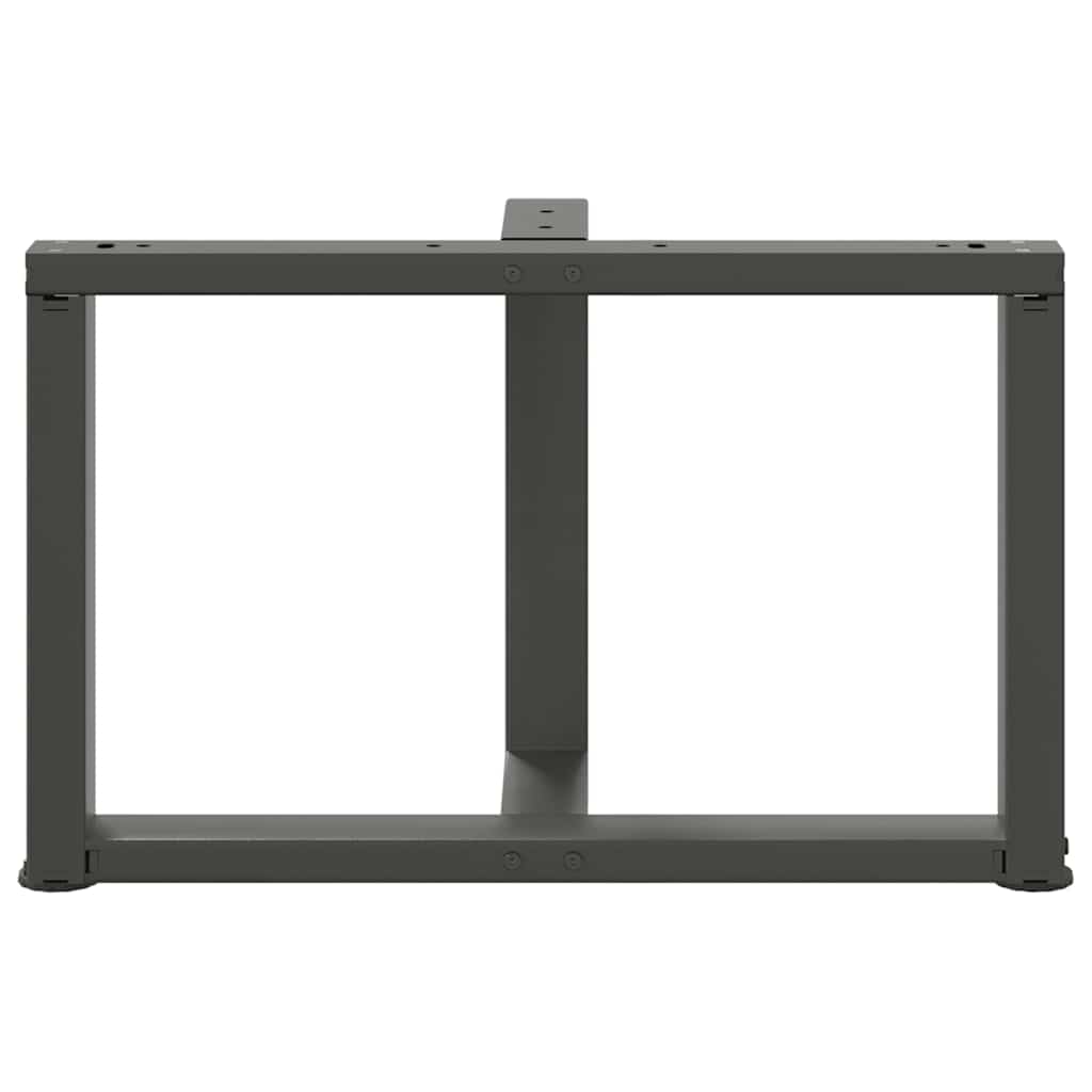sofabordben T-formet 2 stk 60x25x(42-43) cm stål antracitgrå