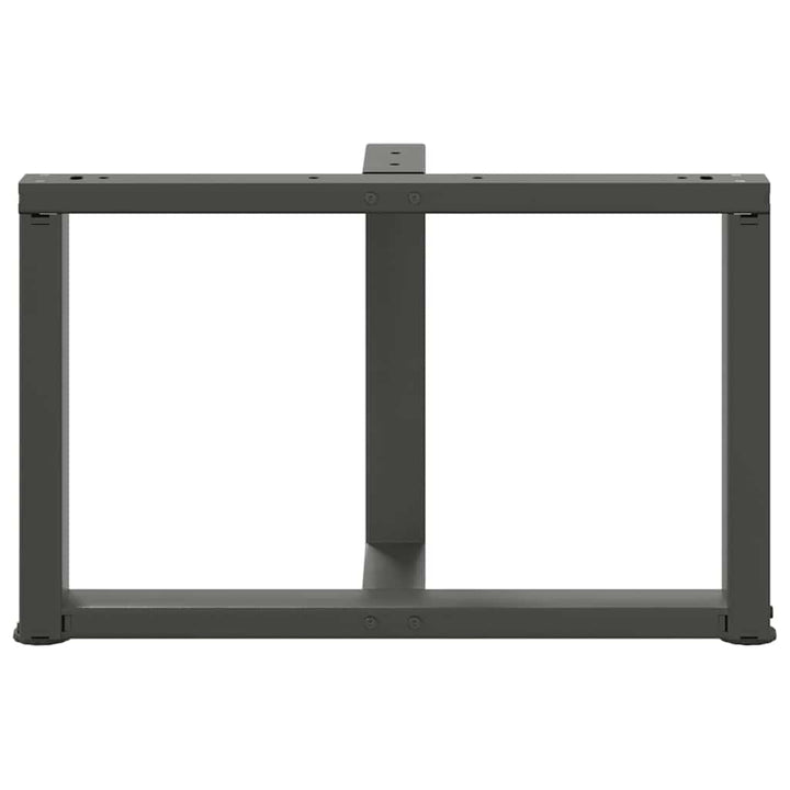 sofabordben T-formet 2 stk 60x25x(42-43) cm stål antracitgrå