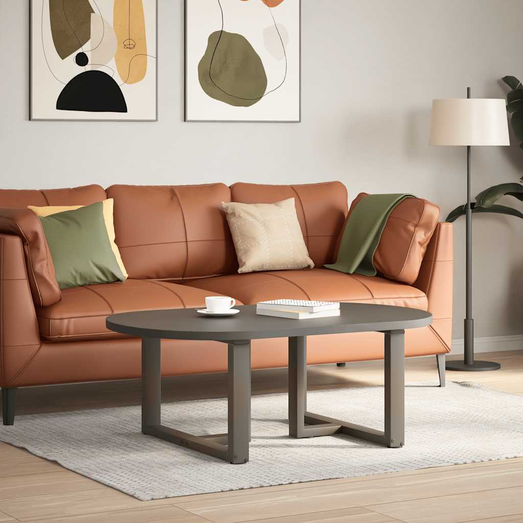 sofabordben T-formet 2 stk. naturstål 60x25x(42-43) cm stål