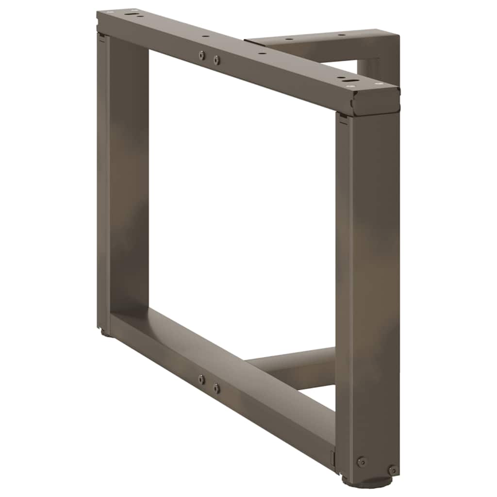 sofabordben T-formet 2 stk. naturstål 60x25x(42-43) cm stål