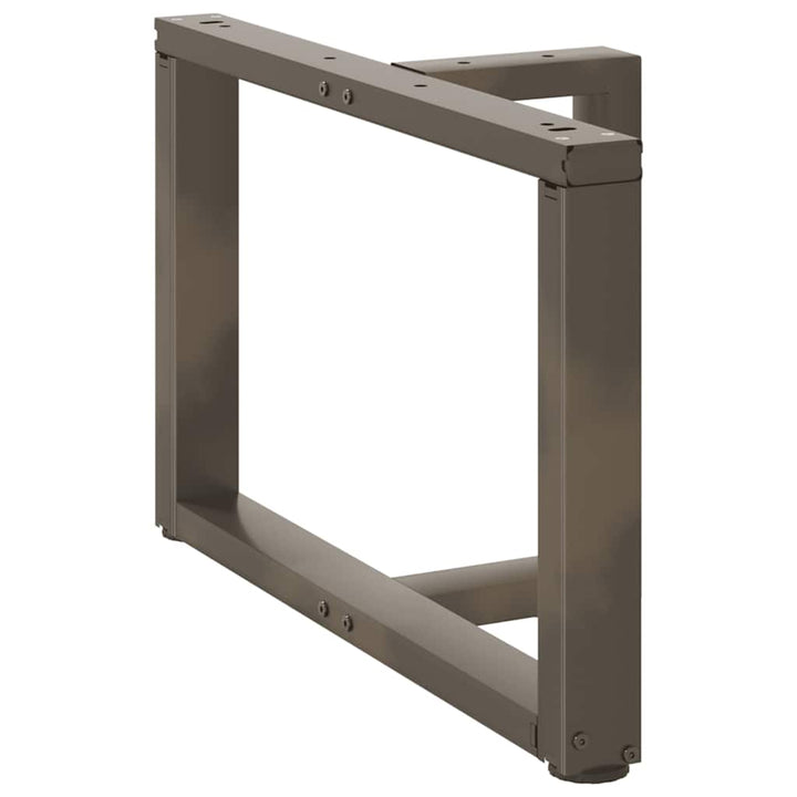 sofabordben T-formet 2 stk. naturstål 60x25x(42-43) cm stål