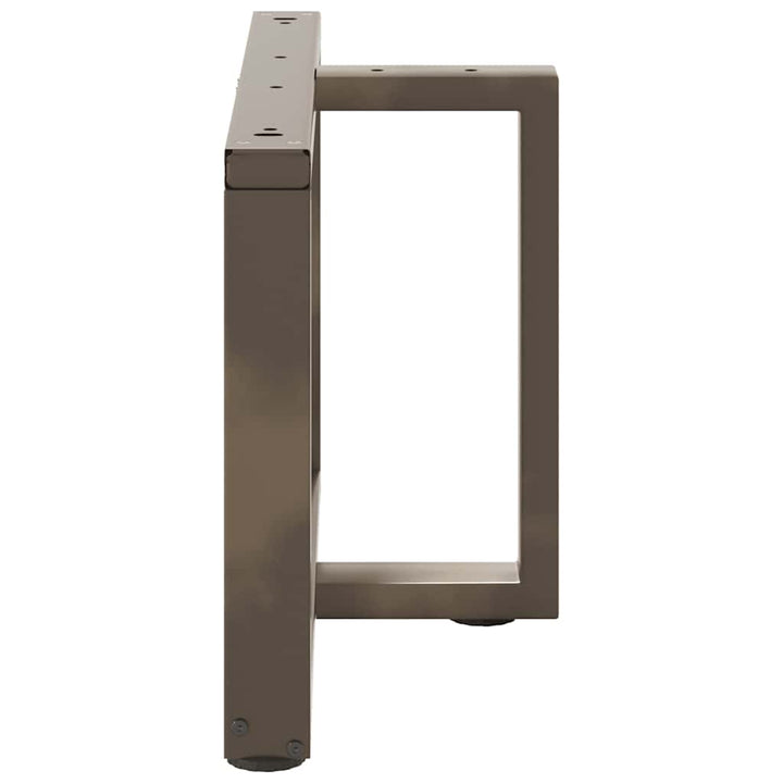 sofabordben T-formet 2 stk. naturstål 60x25x(42-43) cm stål