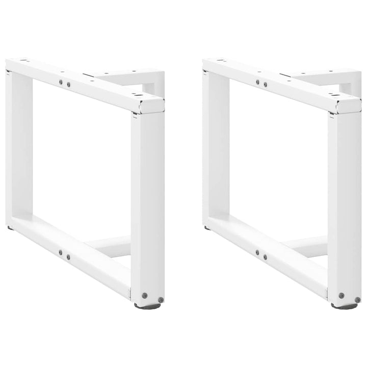 sofabordben T-formet 2 stk 70x25x(42-43) cm stål hvid