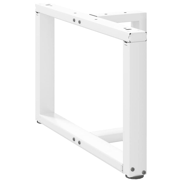 sofabordben T-formet 2 stk 70x25x(42-43) cm stål hvid