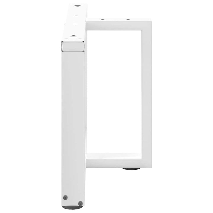 sofabordben T-formet 2 stk 70x25x(42-43) cm stål hvid