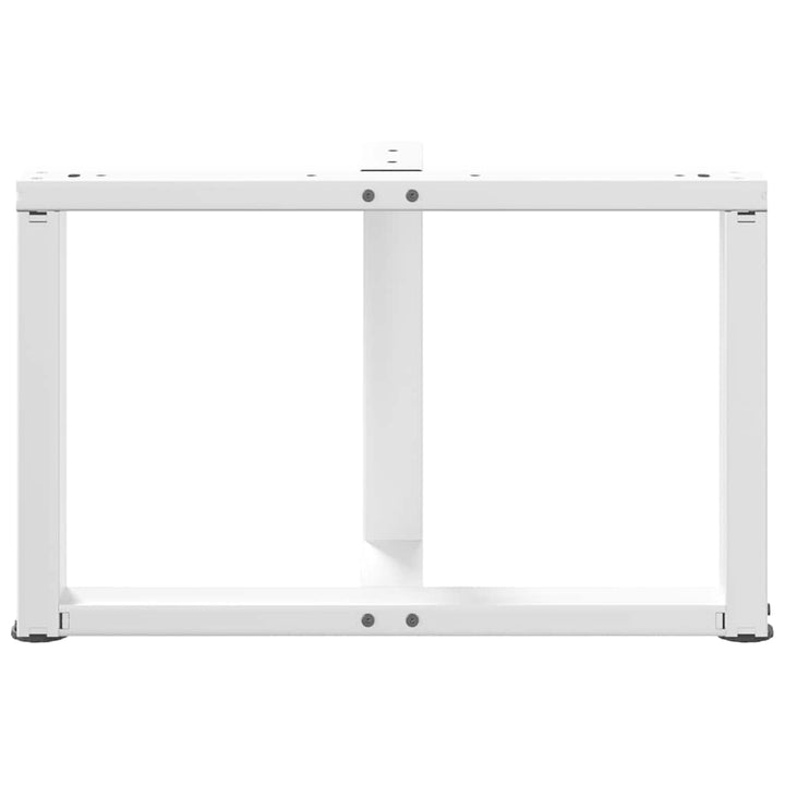 sofabordben T-formet 2 stk 70x25x(42-43) cm stål hvid