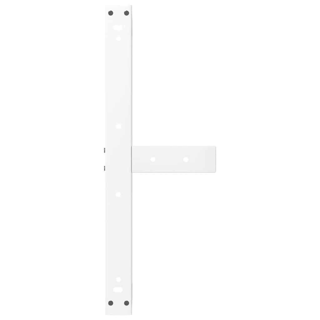 sofabordben T-formet 2 stk 70x25x(42-43) cm stål hvid