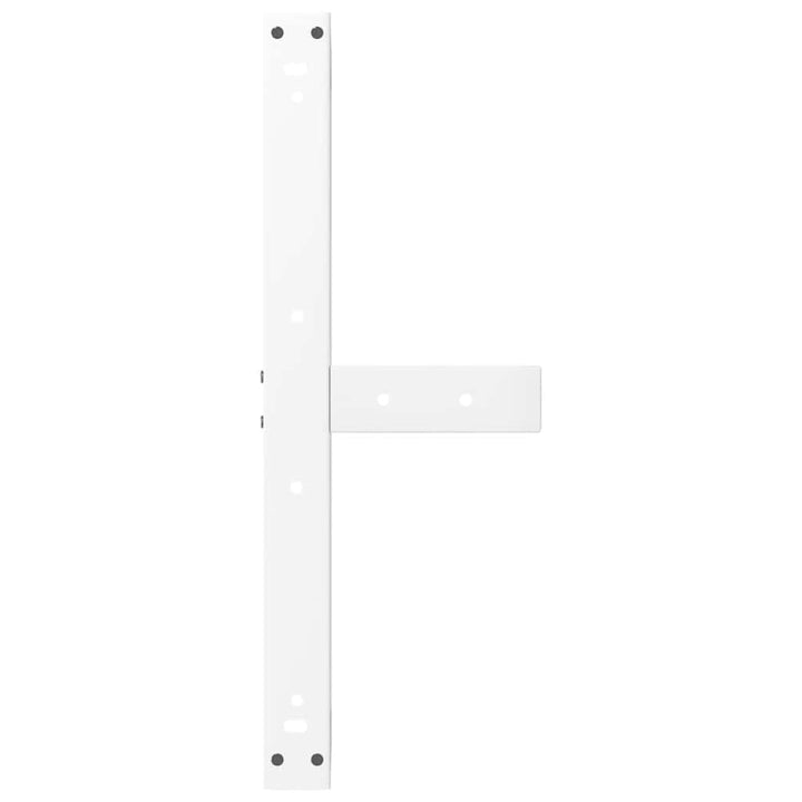 sofabordben T-formet 2 stk 70x25x(42-43) cm stål hvid