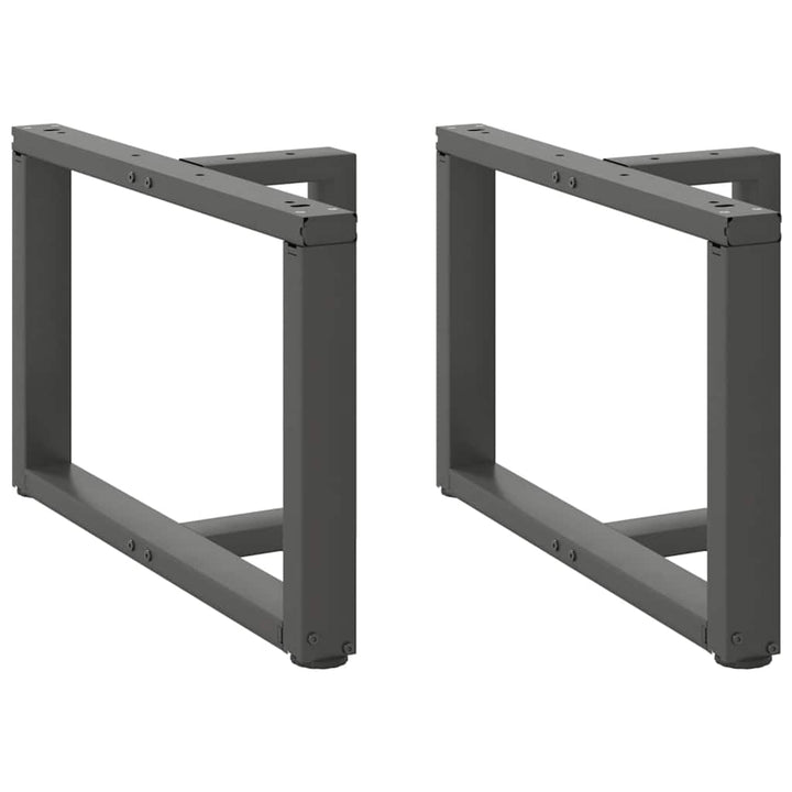 sofabordben T-formet 2 stk 70x25x(42-43) cm stål antracitgrå