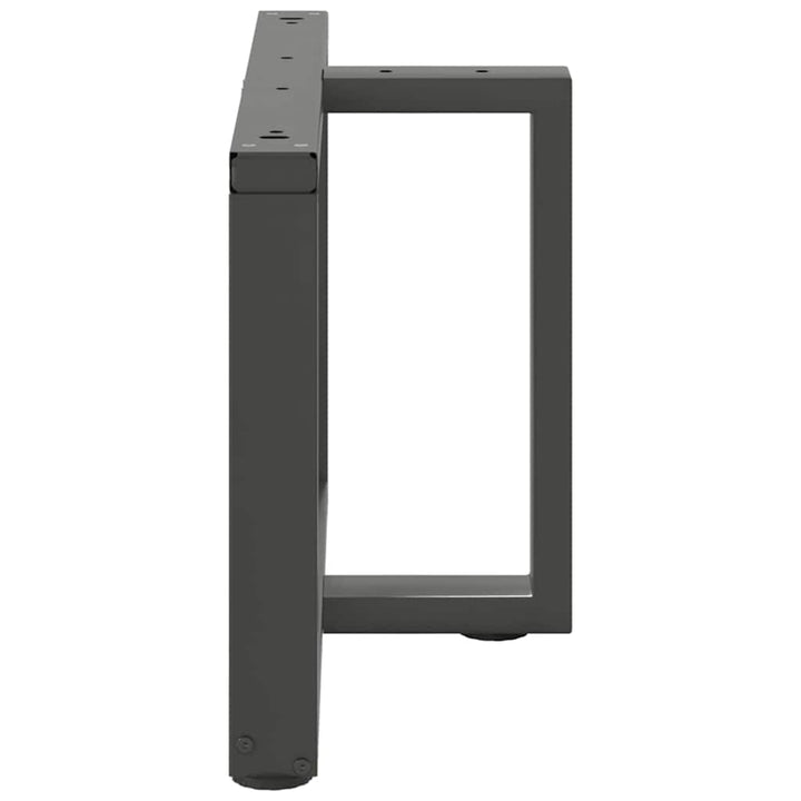 sofabordben T-formet 2 stk 70x25x(42-43) cm stål antracitgrå