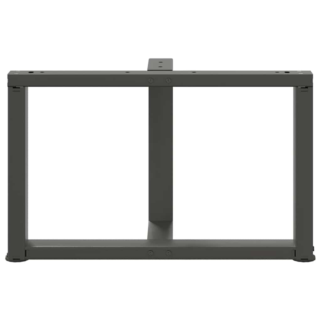 sofabordben T-formet 2 stk 70x25x(42-43) cm stål antracitgrå