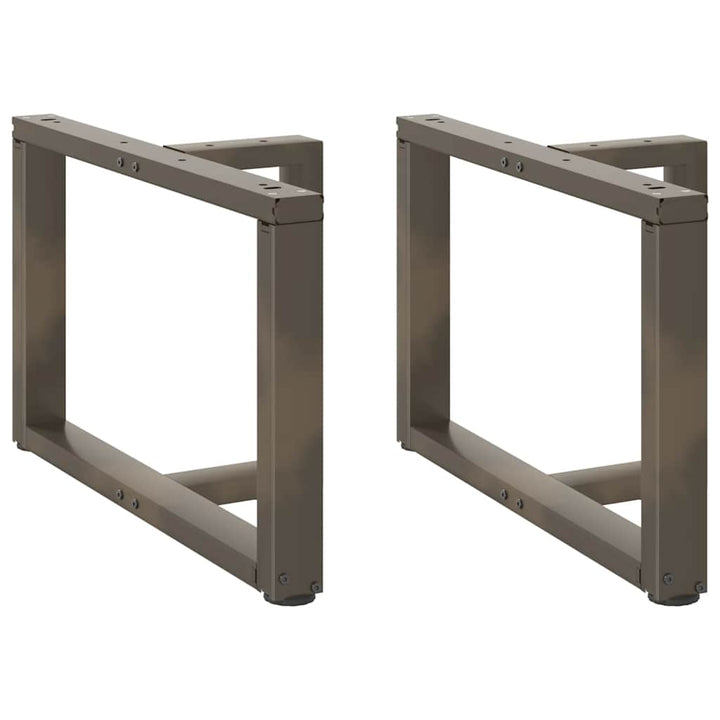 sofabordben T-formet 2 stk. naturstål 70x25x(42-43) cm stål