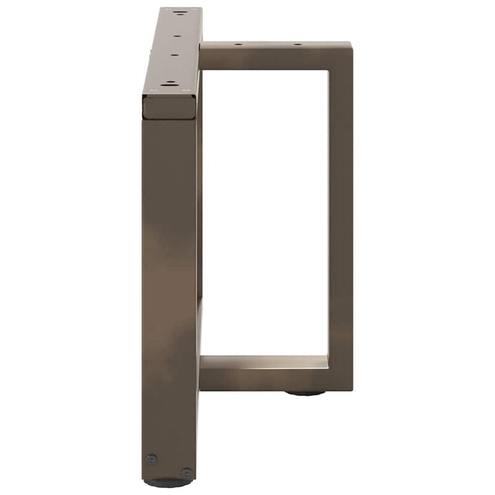 sofabordben T-formet 2 stk. naturstål 70x25x(42-43) cm stål