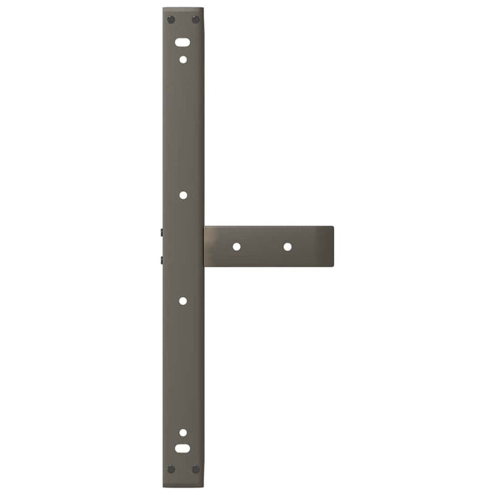sofabordben T-formet 2 stk. naturstål 70x25x(42-43) cm stål
