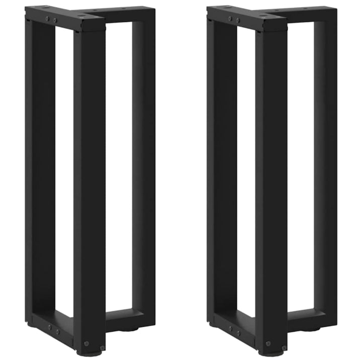 konsolbordben T-formet 2 stk. sort 25x28x(72-73) cm stål