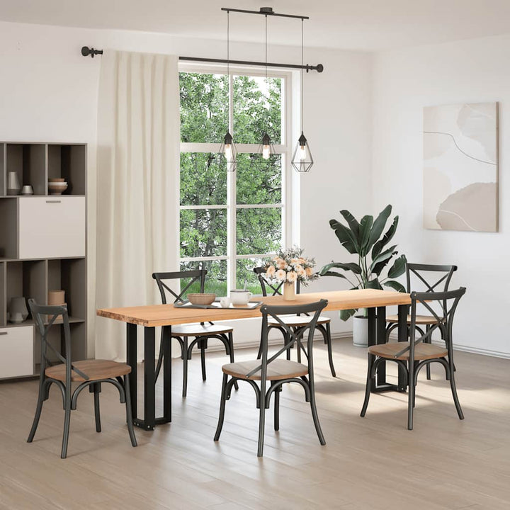 konsolbordben T-formet 2 stk. sort 25x28x(72-73) cm stål