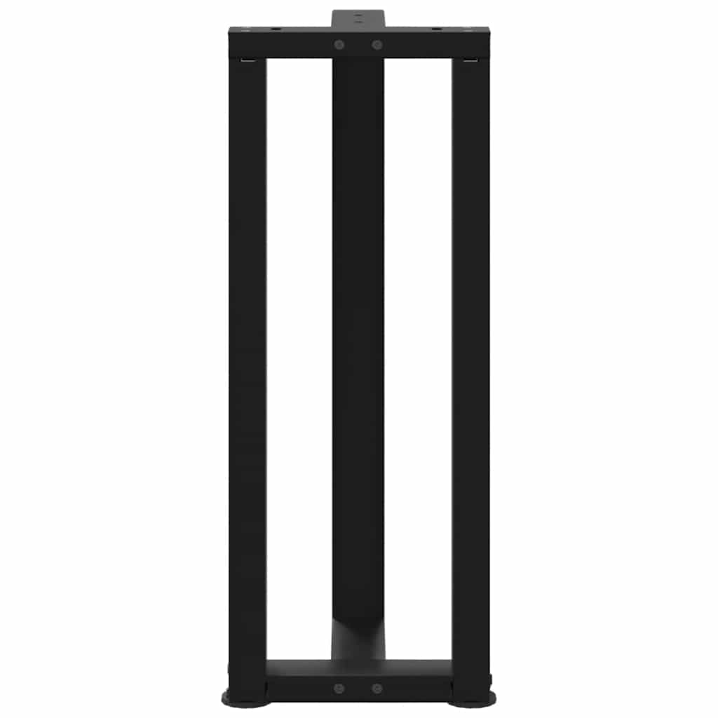 konsolbordben T-formet 2 stk. sort 25x28x(72-73) cm stål