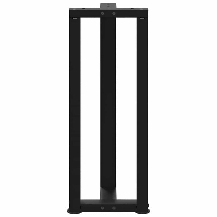 konsolbordben T-formet 2 stk. sort 25x28x(72-73) cm stål