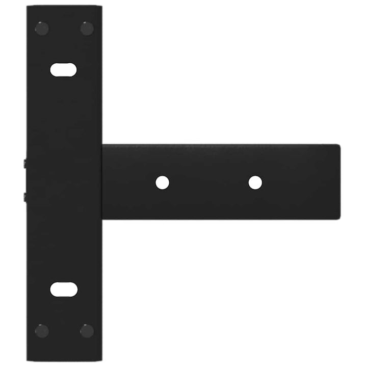 konsolbordben T-formet 2 stk. sort 25x28x(72-73) cm stål