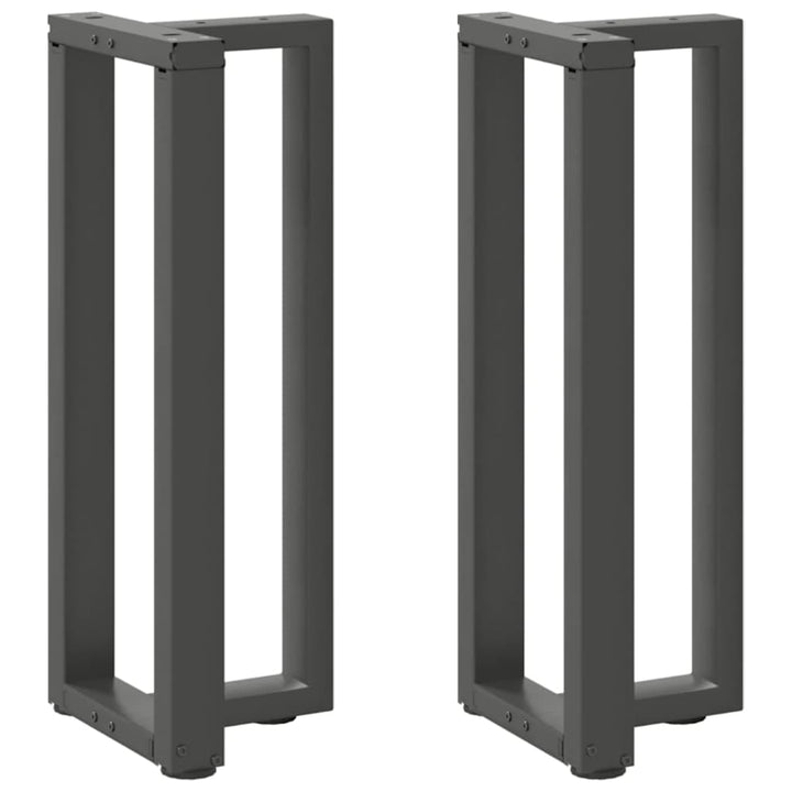 konsolbordben T-formet 2 stk. antracit 25x28x(72-73) cm stål