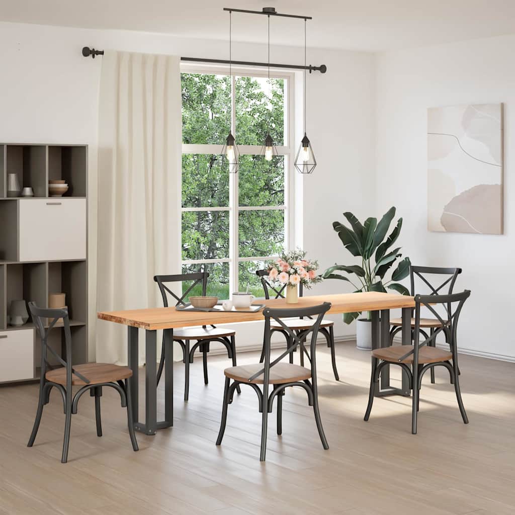 konsolbordben T-formet 2 stk. antracit 25x28x(72-73) cm stål